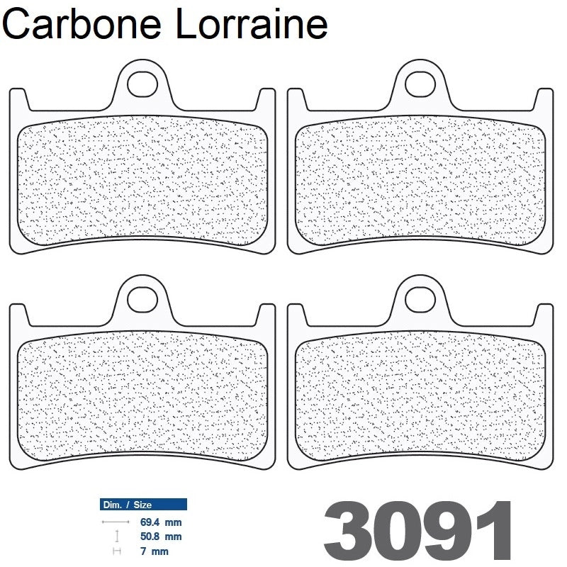 Plaquettes Carbone Lorraine de frein avant - Yamaha XP 500 T-Max 2008-2012