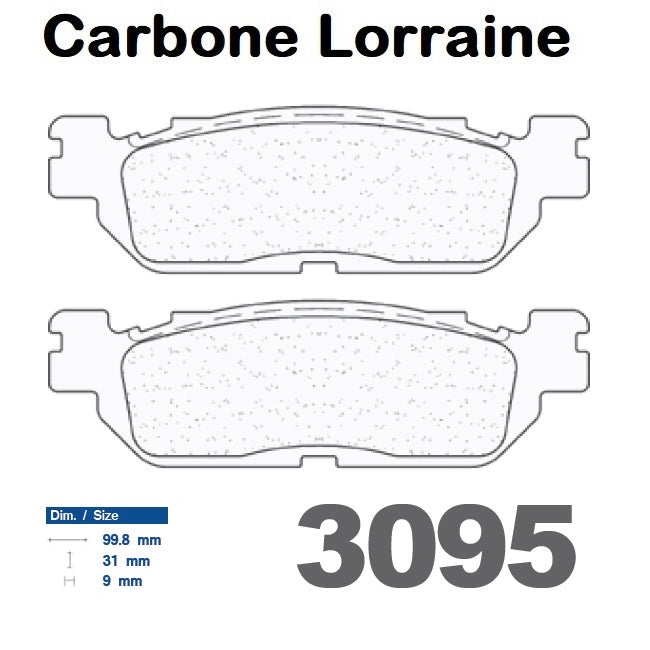 Plaquettes Carbone Lorraine de frein arrière - MBK 125 Skycruiser ABS 2011-2013