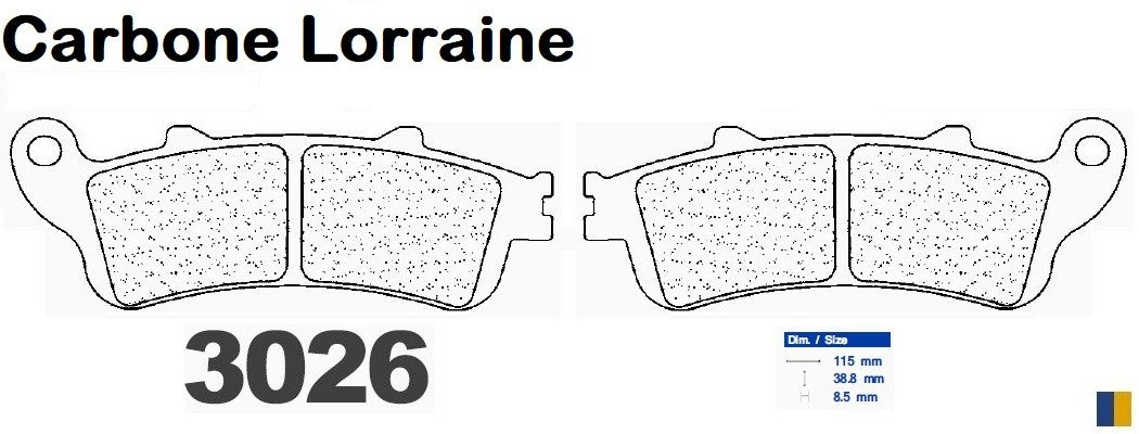 Plaquettes de frein Carbone Lorraine type 3026 MSC