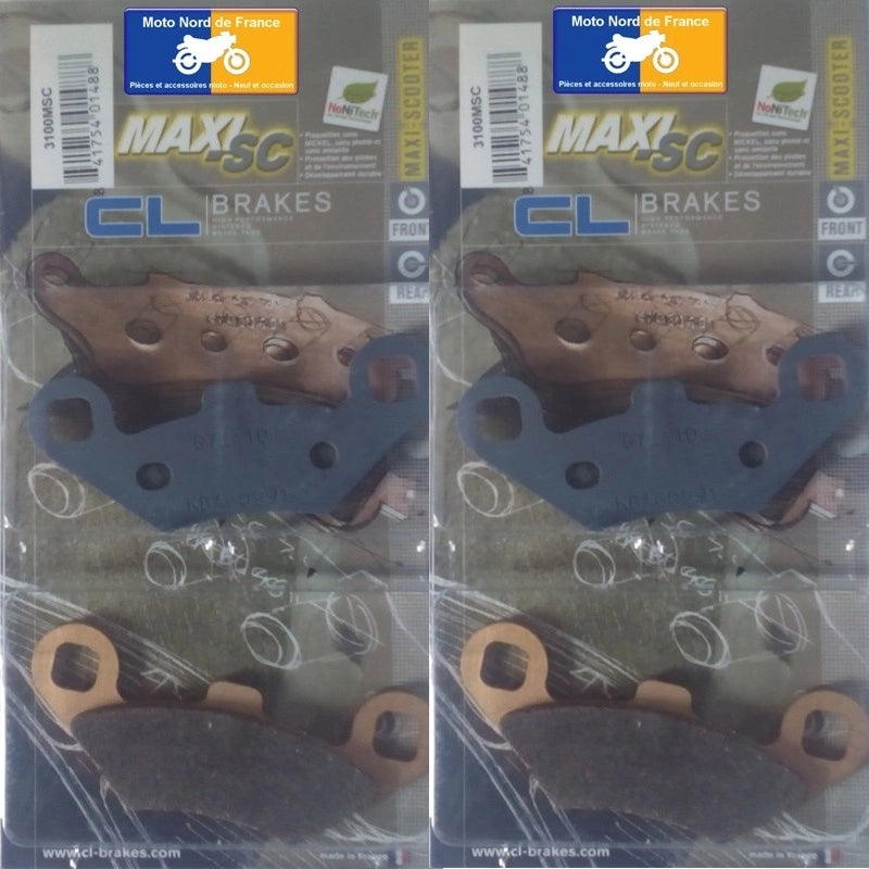 Carbon Lorraine front brake pads - Peugeot 400 Metropolis 2013-2019
