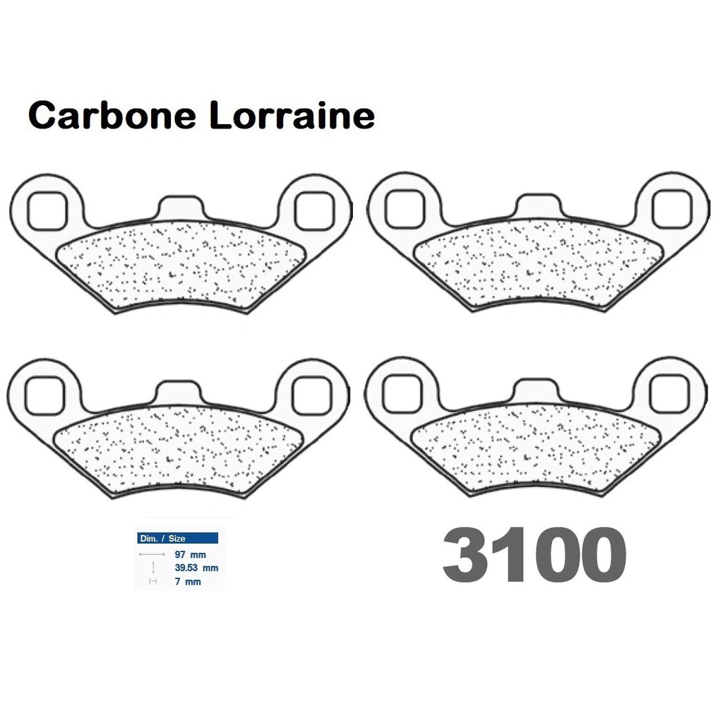 Carbon Lorraine front brake pads - Peugeot 400 Metropolis 2013-2019