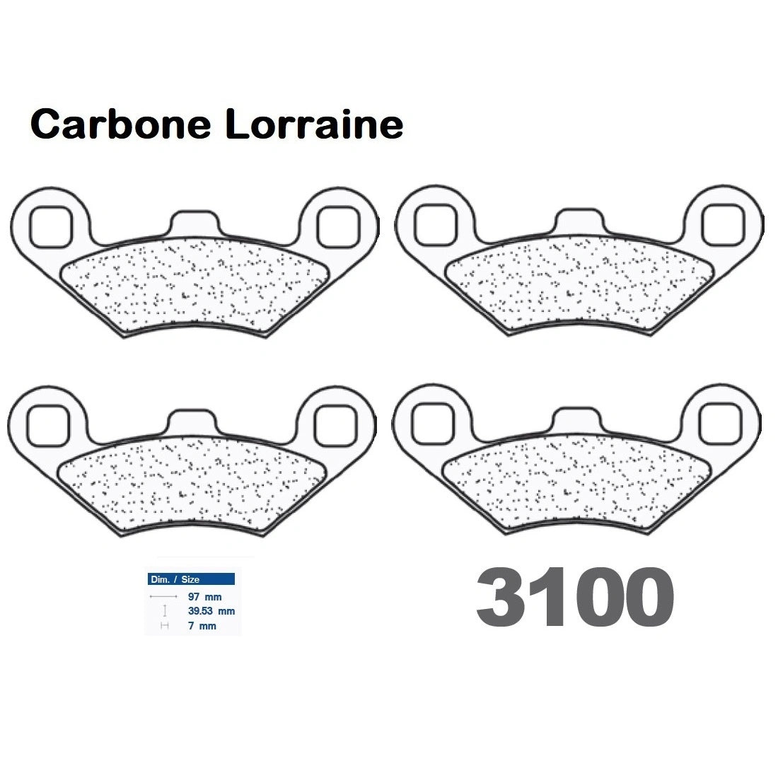 Plaquettes Carbone Lorraine de frein avant - Peugeot 400 Metropolis 2013-2019