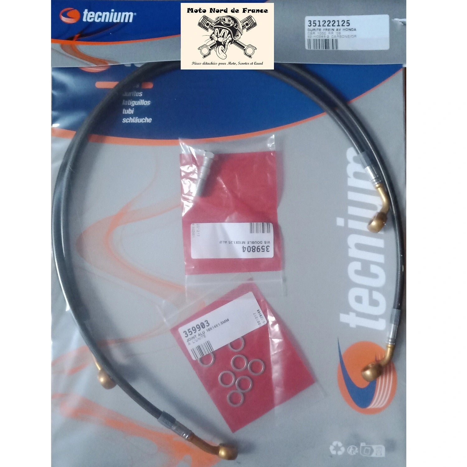 Durites aviation directes de frein avant pour Honda CBR 1000 RR 2008-2012