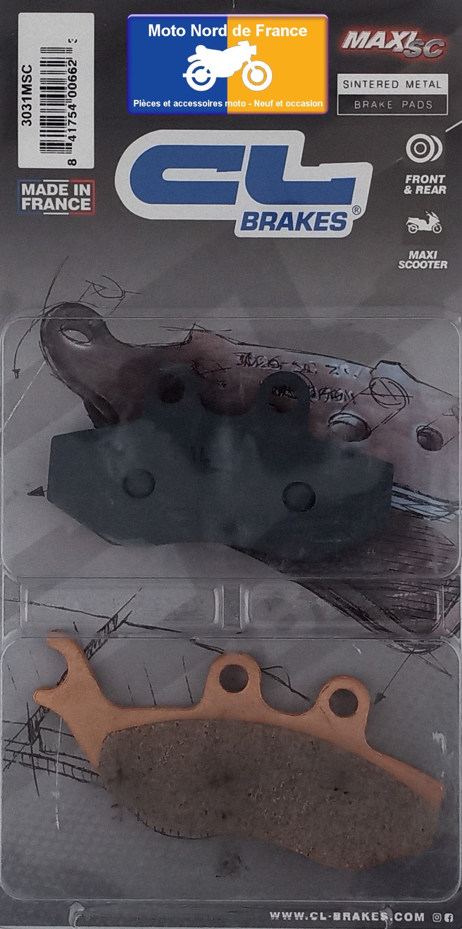 Plaquettes de frein Carbone Lorraine type 3031 MSC