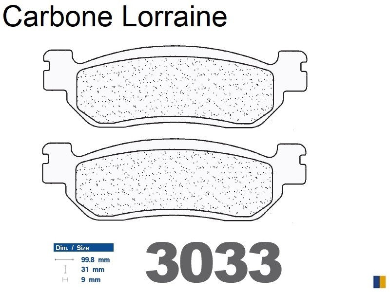 Plaquettes de frein Carbone Lorraine type 3033 MSC
