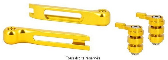 Jeu d'embout et molettes dorés pour leviers articulés Sifam