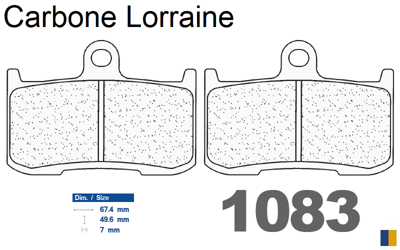 Plaquettes de frein racing Carbone Lorraine type 1083 C60