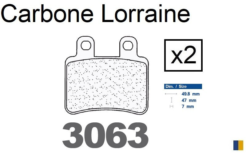 Plaquettes de frein Carbone Lorraine type 3063 SC