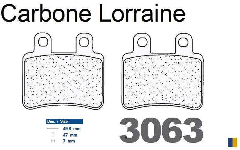 Plaquettes de frein Carbone Lorraine type 3063 MSC