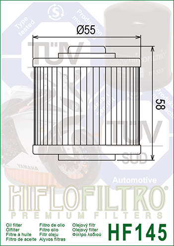 Filtre à huile Hiflofiltro type HF145