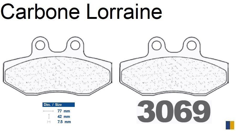 Plaquettes de frein Carbone Lorraine type 3069 MSC