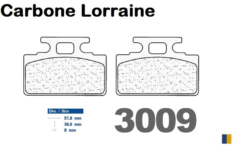 Plaquettes de frein Carbone Lorraine type 3009 SC