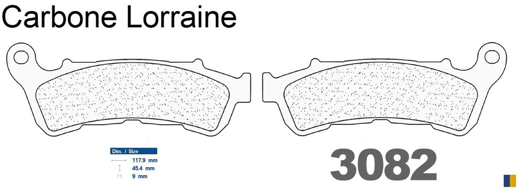Plaquettes de frein Carbone Lorraine type 3082 MSC