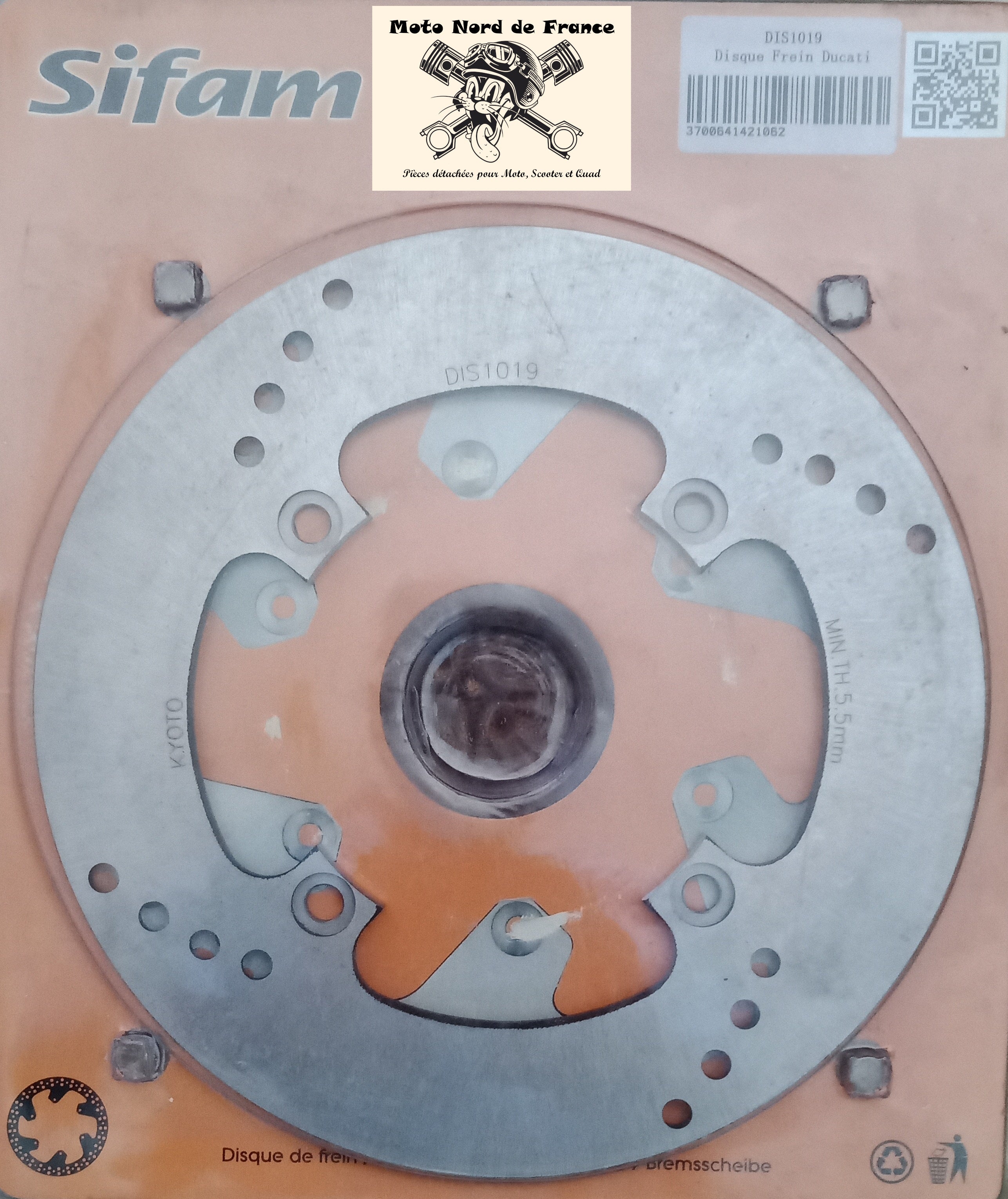 Disque de frein arrière rond Sifam - DIS1019
