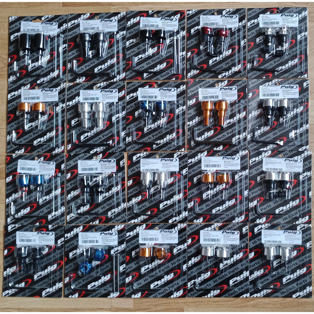 Lot de 41 paires d'embouts de guidon PUIG neufs