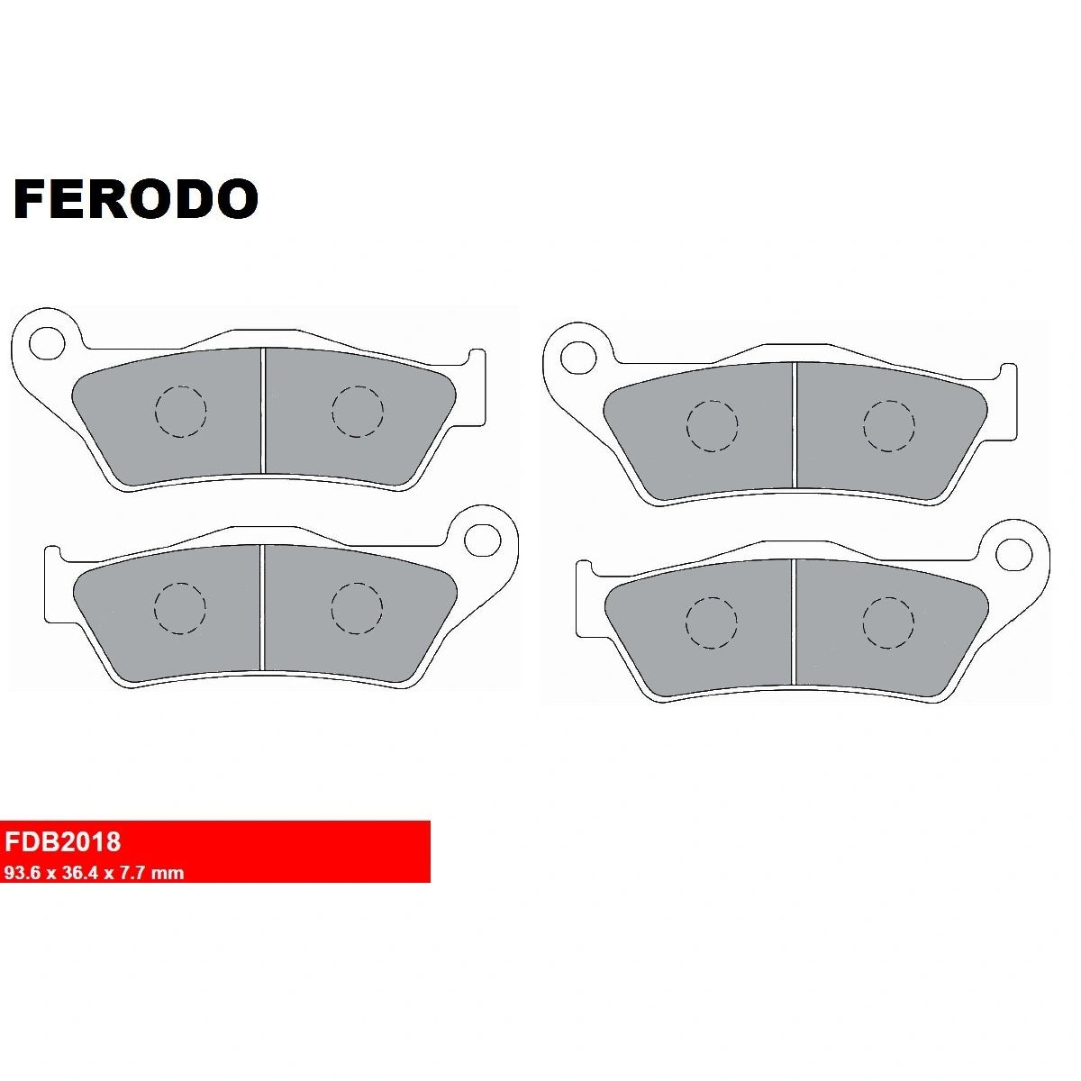 2 jeux de plaquettes Ferodo type FDB2018