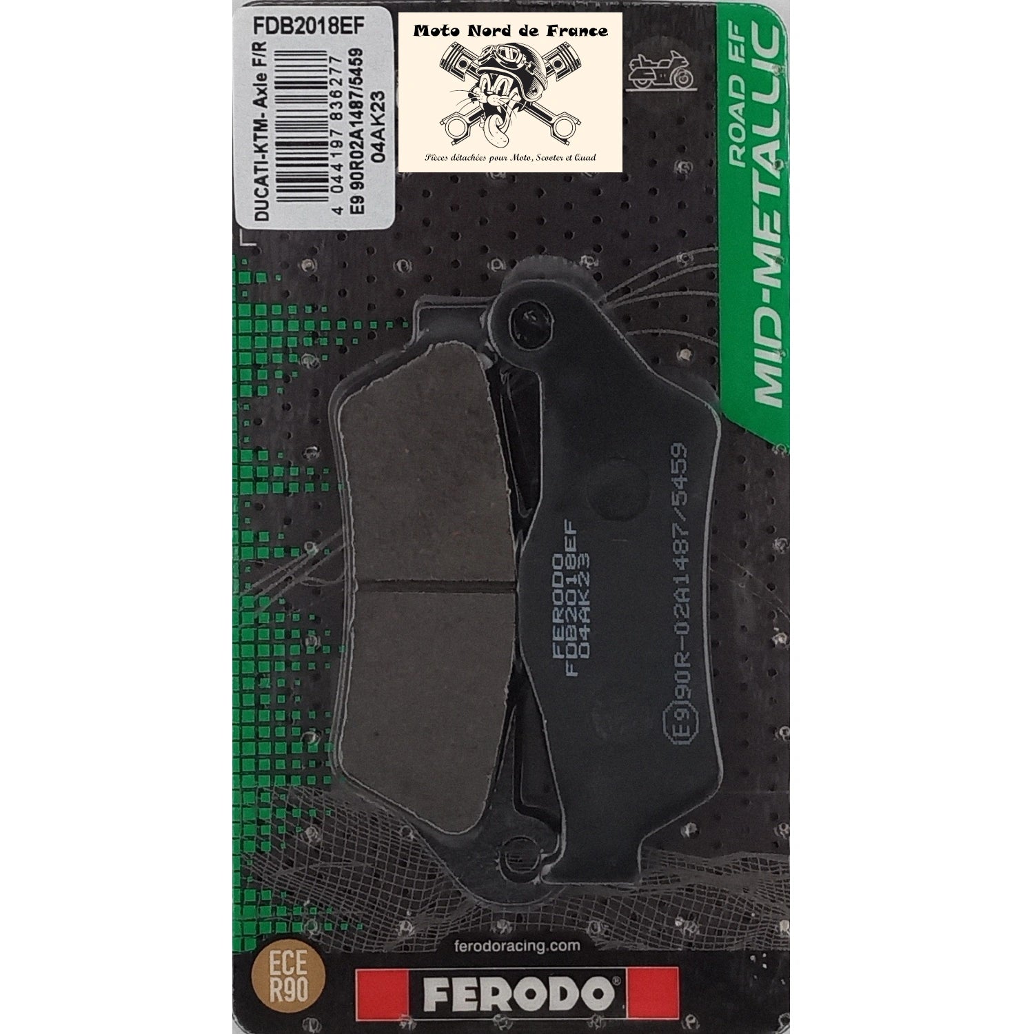 Jeu de plaquettes de frein Ferodo type FDB2018EF