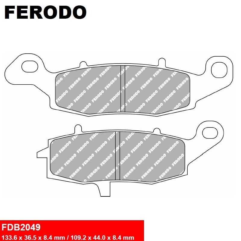 Plaquettes de frein Ferodo semi-métal type FDB2049EF
