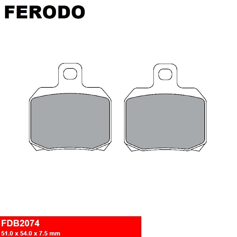 Plaquettes de frein Ferodo semi-métal type FDB2074EF