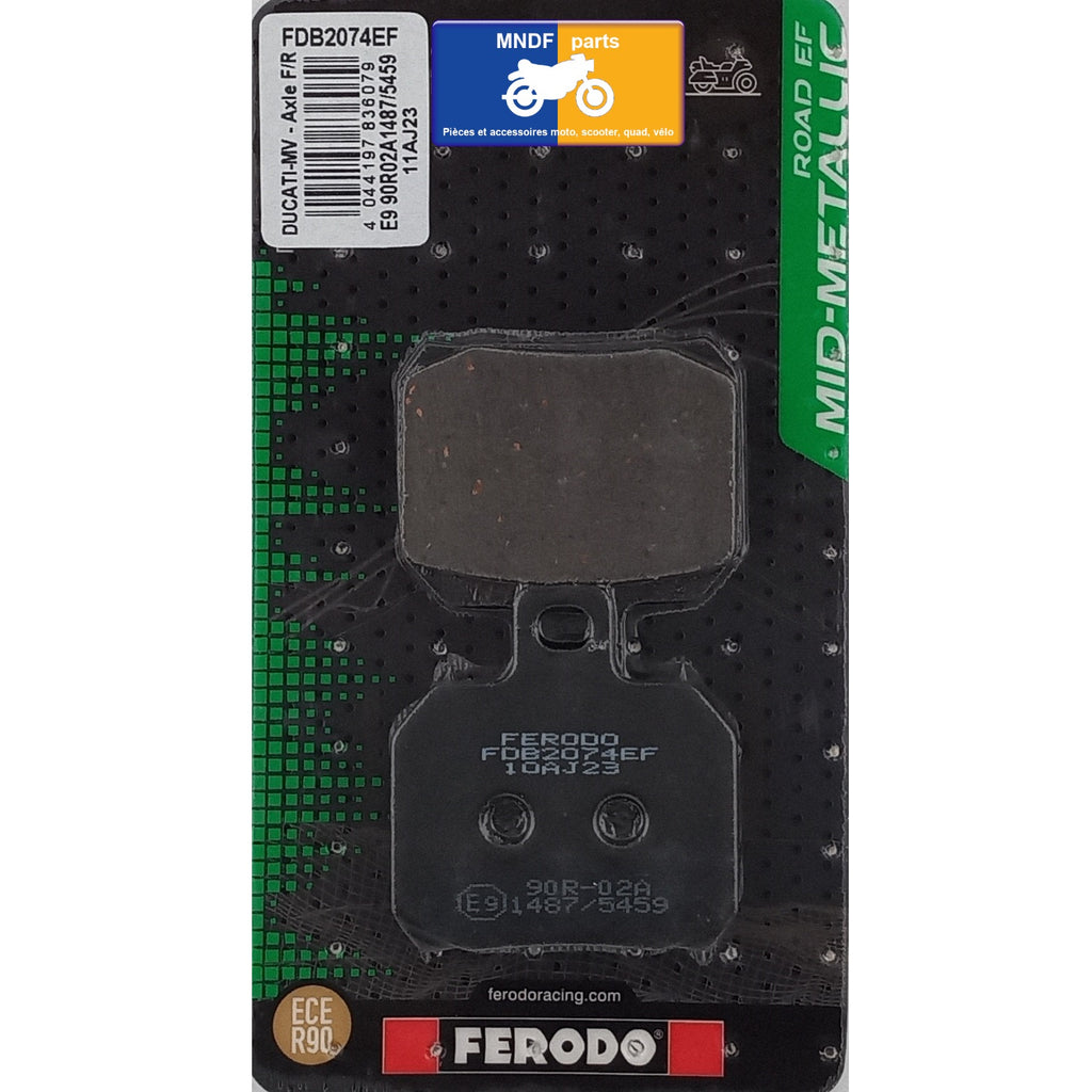 Plaquettes de frein Ferodo semi-métal type FDB2074EF