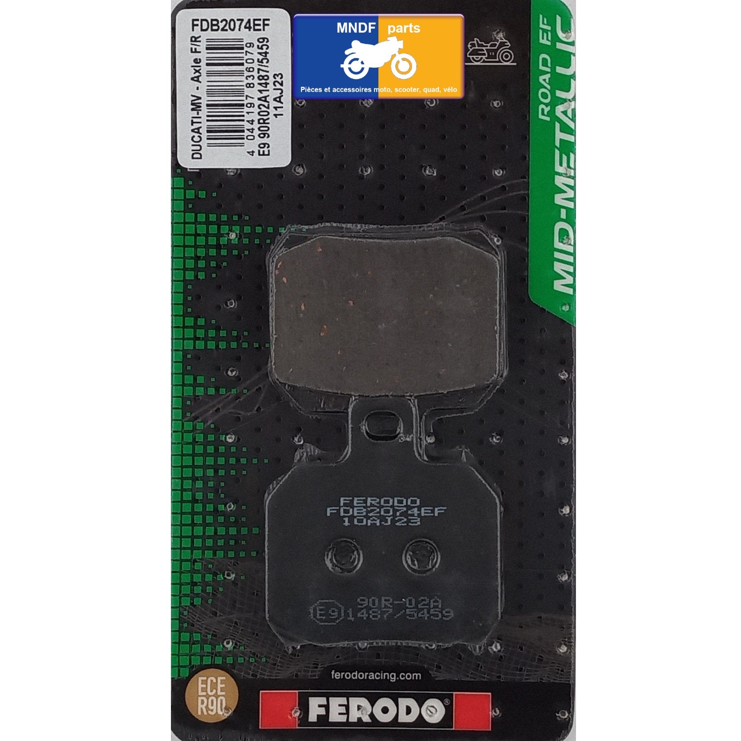 Plaquettes de frein Ferodo semi-métal type FDB2074EF