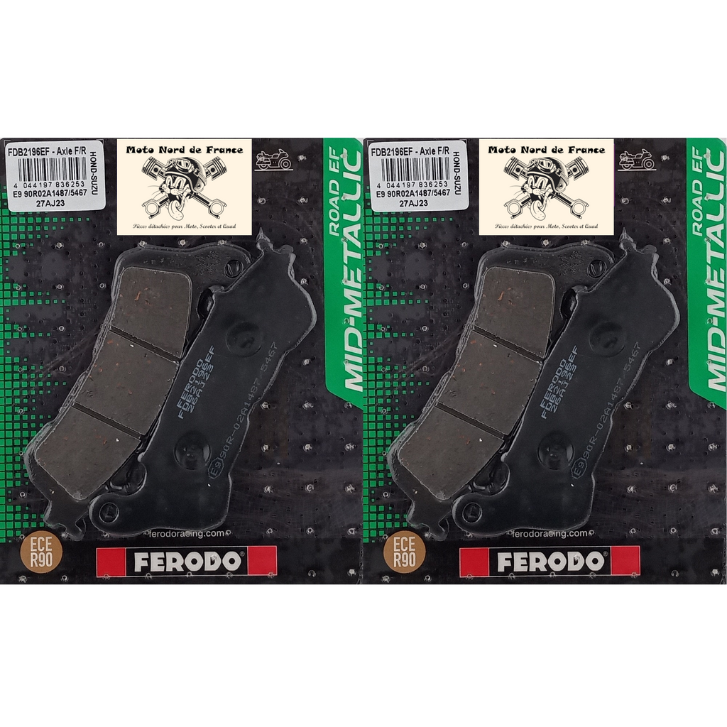 2 jeux de plaquettes Ferodo type FDB2196EF