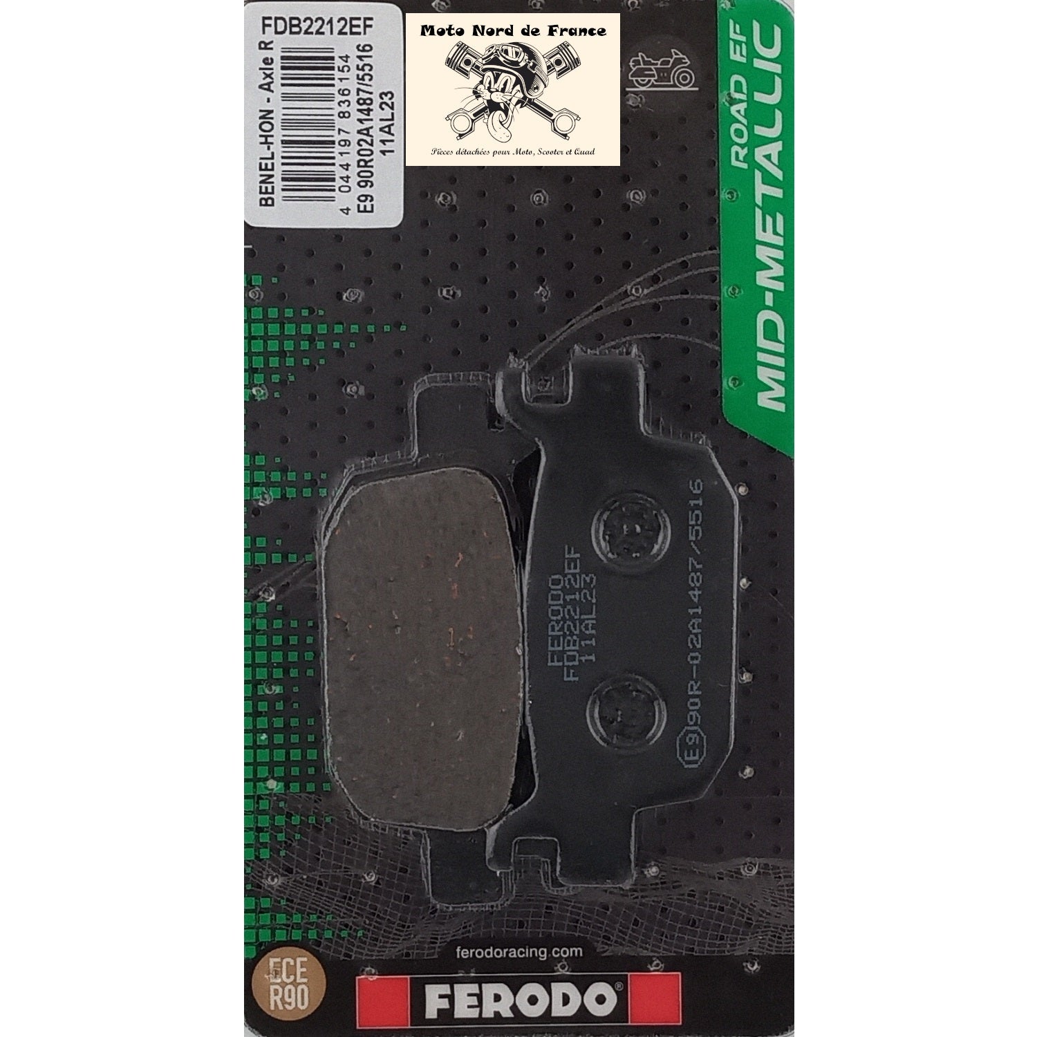 Plaquettes de frein Ferodo semi-métal type FDB2212EF