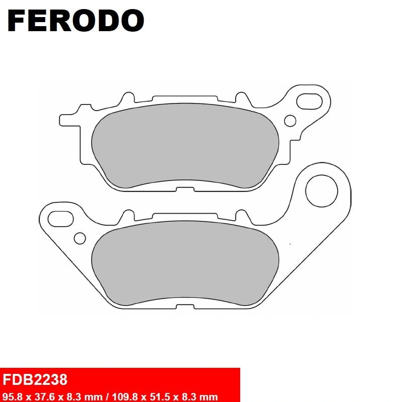 Plaquettes Ferodo de frein arrière pour Yamaha GPD 125 N-Max 2015-2025