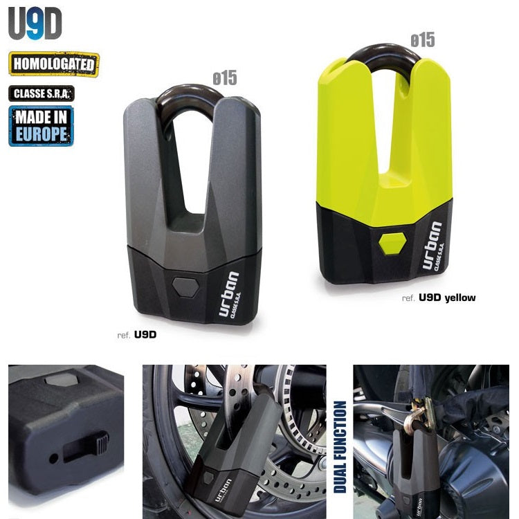 Bloque disque Urban mini U jaune homologué SRA