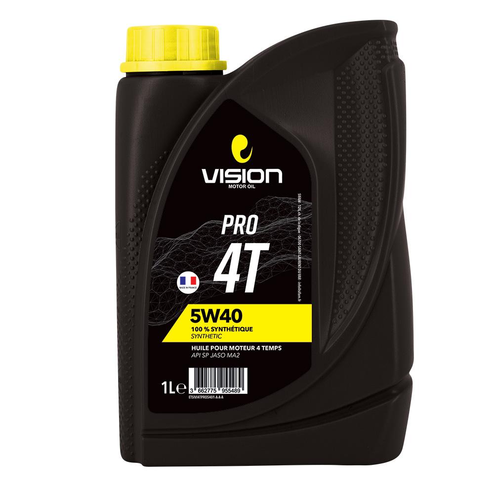 Huile moteur VISIO-PRO 4 temps full synthétique 5W40 bidon de 1 Litre