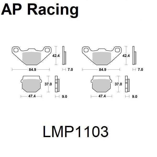 AP Racing brake pads type LMP1103SC scooter